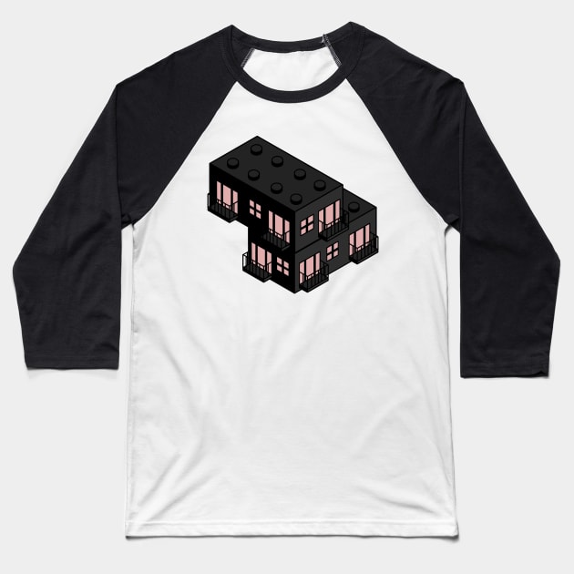 Lofi Bricks Baseball T-Shirt by Ginkgo Whale